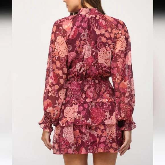 Floral Pink Mini Dress - Picture 4 of 12